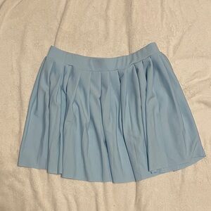 Light Blue Pleated Women's Skirt
